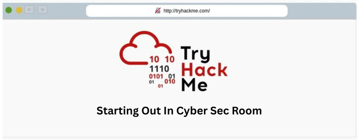 TryHackMe Starting Out In Cyber Sec Room
